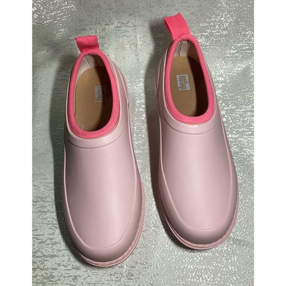 fitflop waterproof clogs womens neon pink size 6 - Picture 1 of 4
